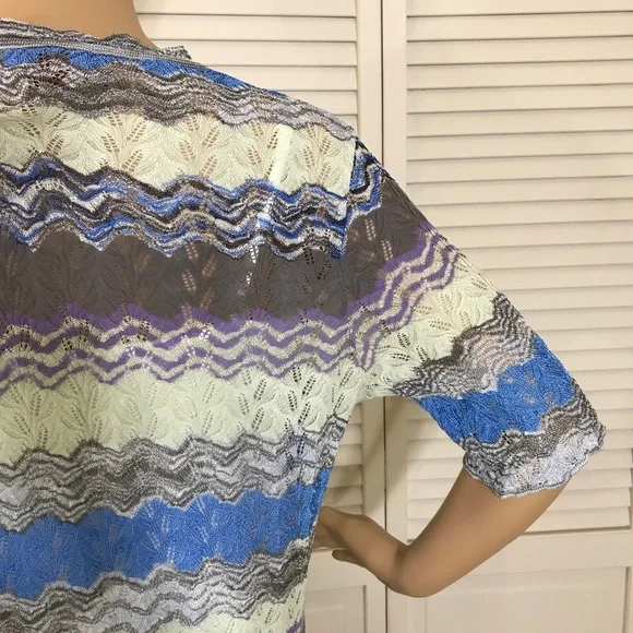 Missoni Chevron Multicolor Cardigan Size 10